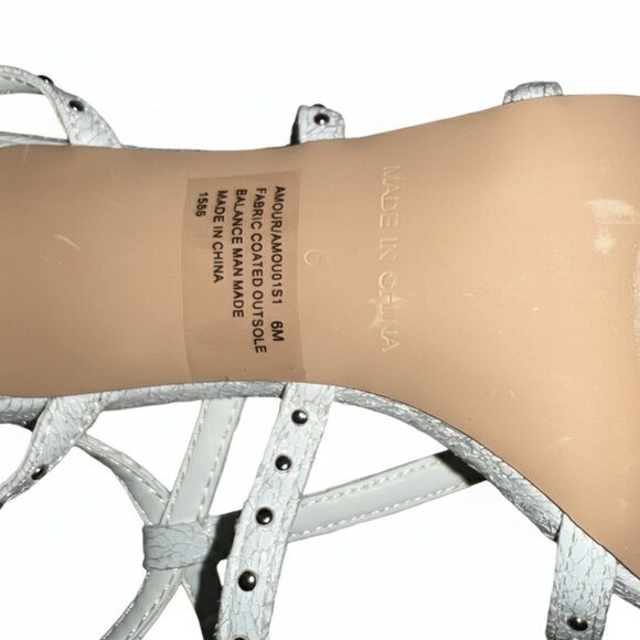 Steve Madden Amour Studded White Sandals - Picture 7 of 7